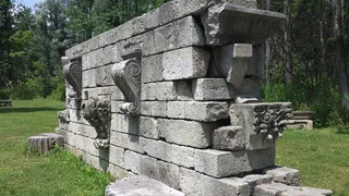 古董，石头，吉尔德伍德公园，浮雕，正面，砌块，雕塑，石墙