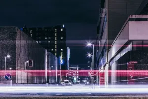 延时摄影、路灯、夜间、黑暗、夜间、长时间、曝光、摄影