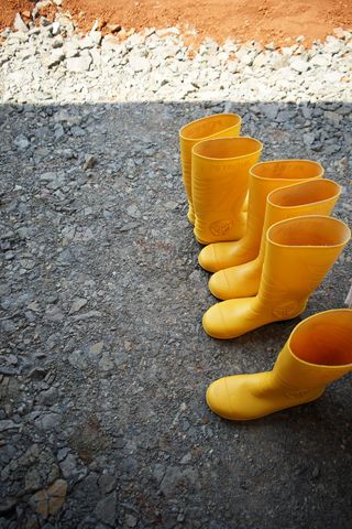 黄色，鞋，时尚，安全，脚，鞋，天，静物