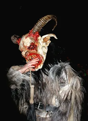 魔鬼服装，毛皮，怪物，魔鬼，恐惧，面具，恐怖，可怕