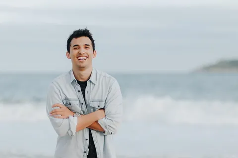 男人,男人,肖像,海滩,海岸,海岸,波浪,波基 男人,男人,肖像,海滩,海岸,海岸,波浪,波基