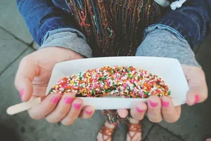 食物，海滩，水果，甜点，手，时尚，女孩，指甲