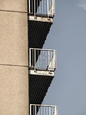 阳台、摩天大楼、mietkaserne、建筑、建筑、立面、混凝土、预制件