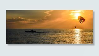 伞帆，日落，黄昏，para帆船，风景，太阳，水，海