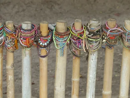 杀戮场、choeung ek、祈祷链、特写、并排、无人、聚焦前景、一天