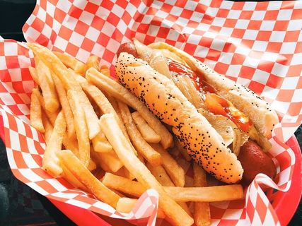 美国、亚特兰大、百胜、食品摄影、博客、热狗、薯条、薯条