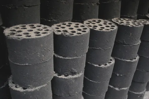 煤，砖，热，烹饪，能源，来源，一排，没有人