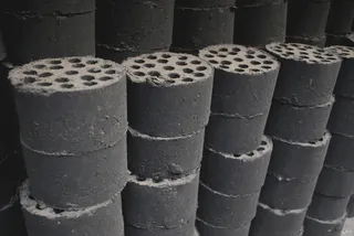 煤，砖，热，烹饪，能源，来源，一排，没有人