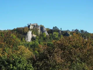 废墟hohengerhausen，rusenschloss，废墟，height burg，gerhausen，blaubeuren，swabian alb，nature