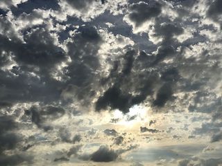 云端，羊云，多云，日落，阳光，元素，风，太阳