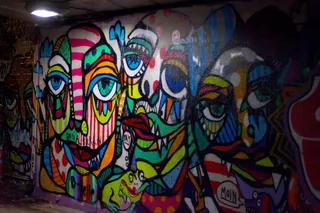 切尔滕纳姆，涂鸦，博纳柏林，柏林，夜晚，多色，创意，艺术和工艺