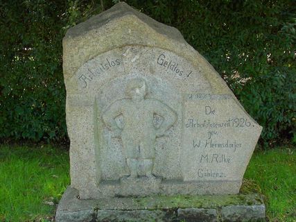 石头，纪念石，失业，加伦茨，矿山，失业，经济危机，艺术