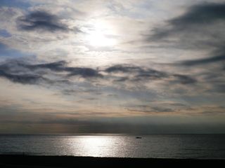 早晨，大海，光明，黑暗，灰色，黑色，太阳，云