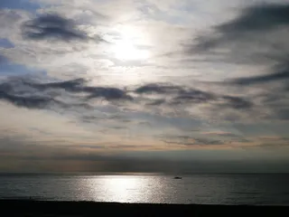 早晨，大海，光明，黑暗，灰色，黑色，太阳，云