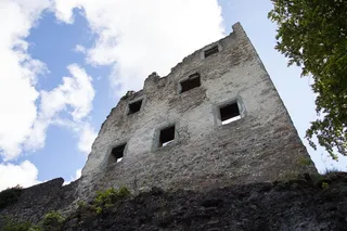 burgruine，砖石，失效，堡垒，旧，历史，建筑，低角度视图