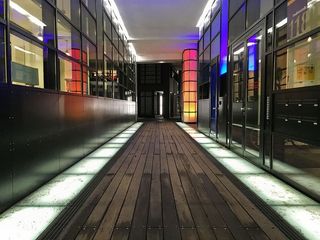 建筑、城市、色彩、走廊、玻璃、走廊、室内、灯光