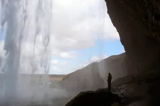 与世隔绝、自然、瀑布、人、孤独、反射、户外、水