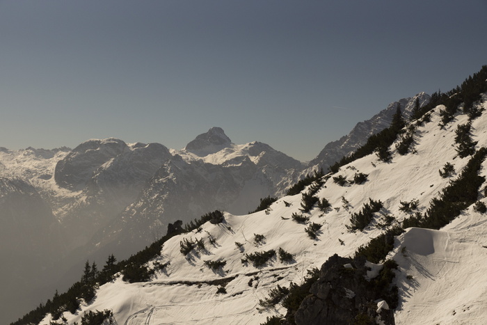 冬天，山，雪，天空，自然之美，寒冷的温度，风景——自然，宁静的景色