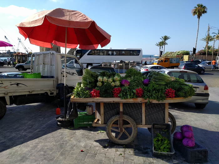 食品、城市、露天市场、商业、蔬菜、手推车、街道、汽车