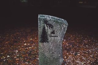 棕色和白色表面上的黑色和灰色石头花卉浮雕艺术装饰