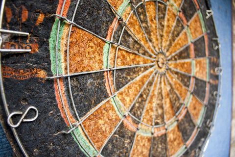 特写，照片，飞镖板，飞镖，飞镖板，彩色，垃圾，纹理