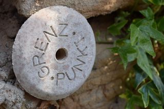 自然、石头、古老、圆形、特写、边界交叉点、牌匾、宏观