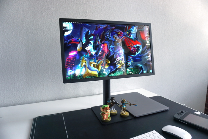 桌面，办公室，安装，苹果，macbook，口袋妖怪，显示器，最小