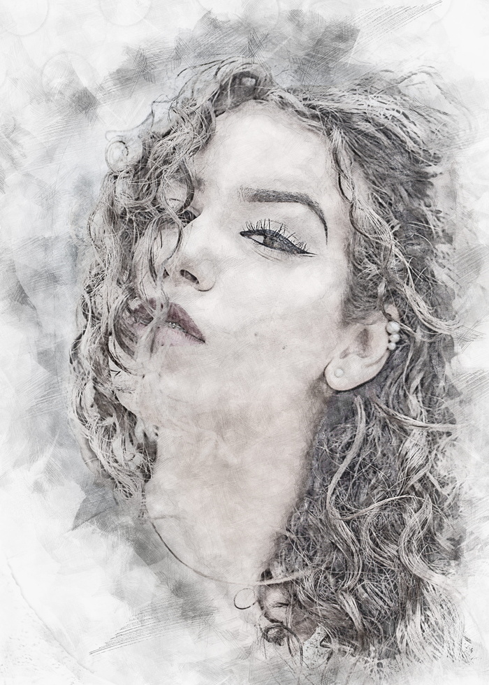 肖像，女孩，女人，头，脸，年轻，女性，白人