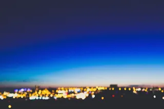 城市, 城市的灯光, 散景, 城市生活, 日落, 暮光之城, 蓝色, 照亮