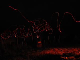 火, 品牌, 天空, 火焰, 辉光, 木火, 晚上, 红色