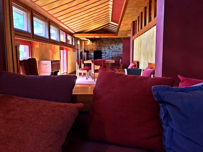 frank lloyd wright，建筑师，工作室，taliesin，家具，室内，座椅，沙发