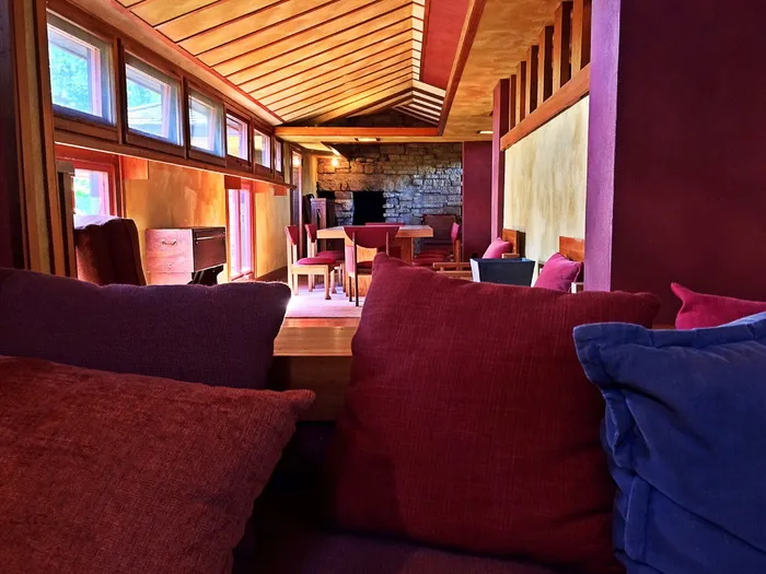 frank lloyd wright，建筑师，工作室，taliesin，家具，室内，座椅，沙发