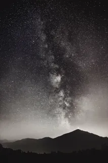 山间风景,银河,夜景 山间风景,银河,夜景