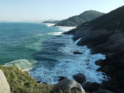 Florianópolis，巴西，马尔，圣卡塔里纳，海洋，自然，海岸线，岩石-物体
