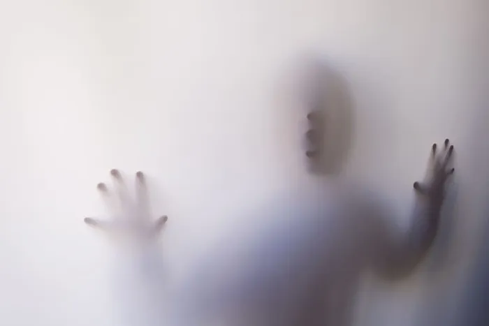 光，人，人，手，窗帘，室内，神秘，神秘