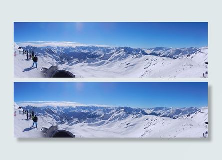 Panorama，Vorarlberg，grasjoch，滑雪，雪，太阳，冬天，滑雪
