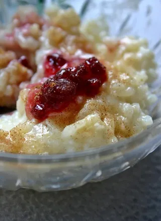 甜点，透明，玻璃碗，米饭布丁，米饭，甜食，甜食，美味