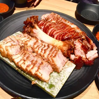 肉，圆形，黑色，盘子，食物，火腿，猪肉，生命