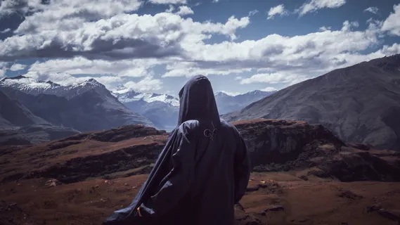 肖像摄影，人，山，自然，风景，云，天空，旅行