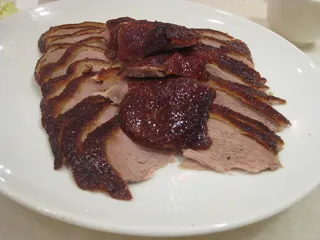 油炸，肉，白，陶瓷，盘子，鸭子，中国食品，食品