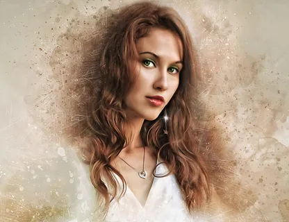 女子, 女孩, 女性, 年轻, 美, 模型, 肖像, 幻想