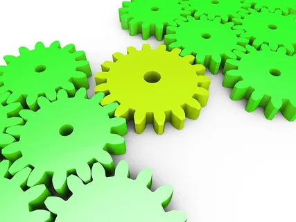 代表齿轮和协同的互联连接