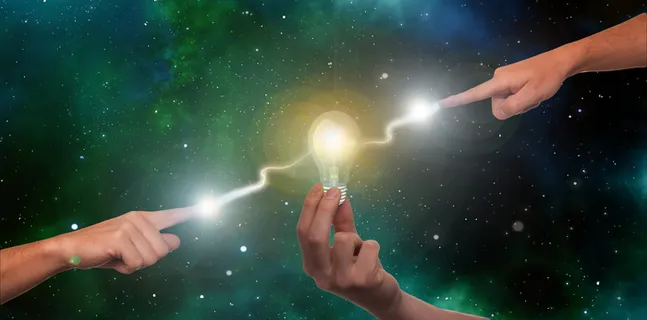 团队，团队合作，头脑风暴，手，手指，思想闪光，闪光，梨