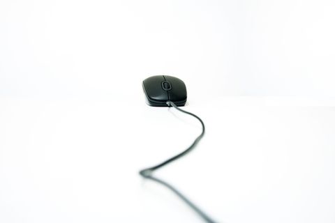特写，摄影，黑色，有线，鼠标，技术，孤立，团队