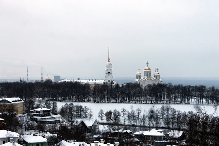 俄罗斯、弗拉基米尔、大教堂、金环、旅游、冬季、降雪、建筑外观