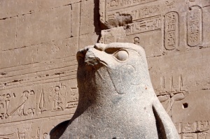 埃及，edfu，寺庙，神性，荷鲁斯，埃及神，艺术，雕塑