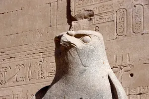 埃及，edfu，寺庙，神性，荷鲁斯，埃及神，艺术，雕塑