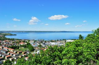 Huskvarna，瑞典，Jönköping，Summer，view，city，lake，vättern