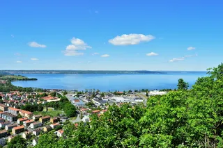 Huskvarna，瑞典，Jönköping，Summer，view，city，lake，vättern