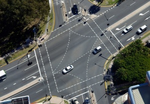 航拍、照片、道路、十字路口、交叉口、交通、交通灯、线路